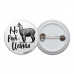 No Probllama Pinback Button